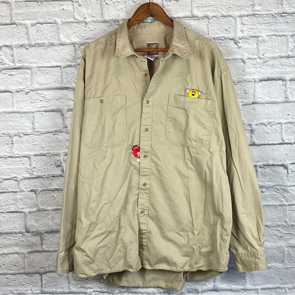 Vintage Planet Mars M&Ms Mens Button Up Shirt - Picture 5 of 6